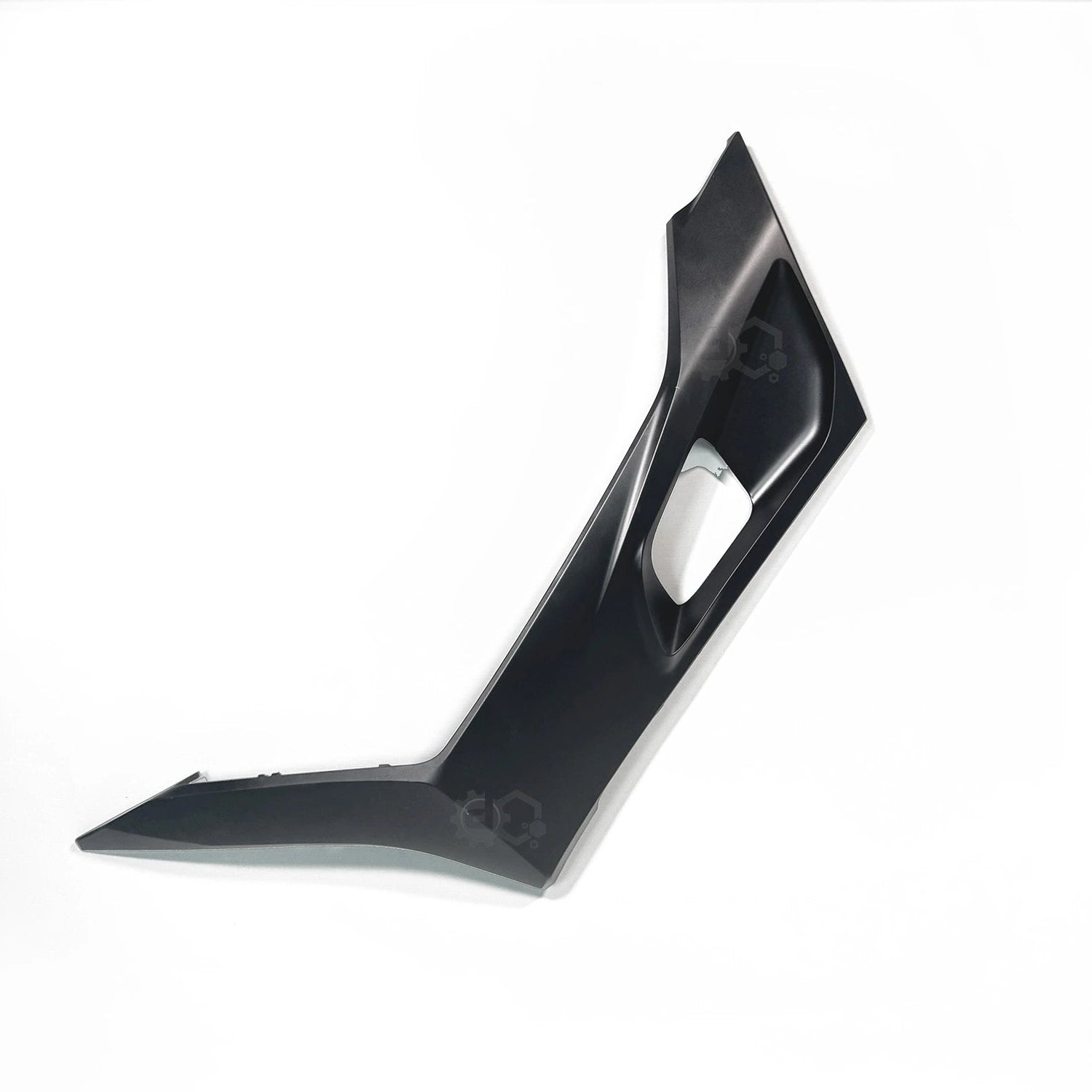 Black car part on a white background