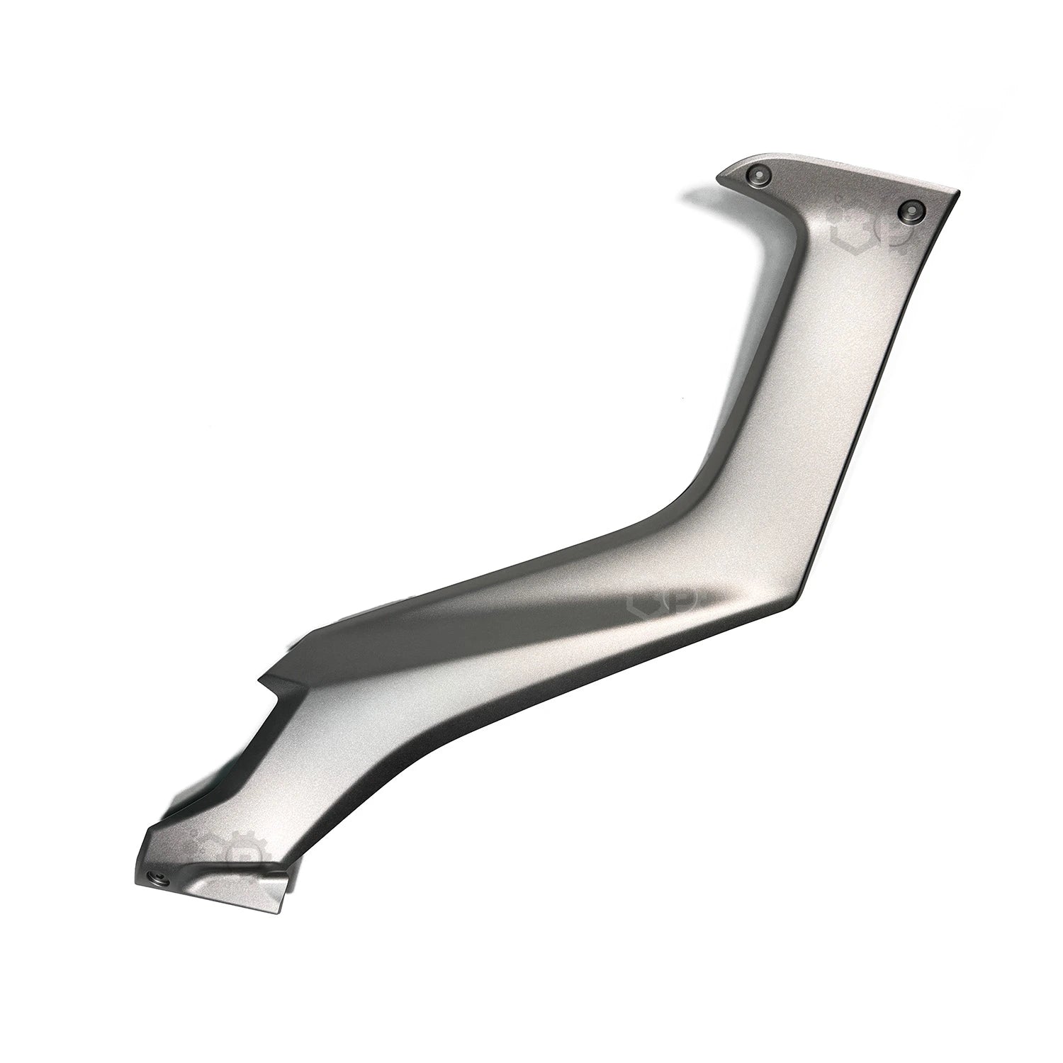 Clear plastic car fender on a white background