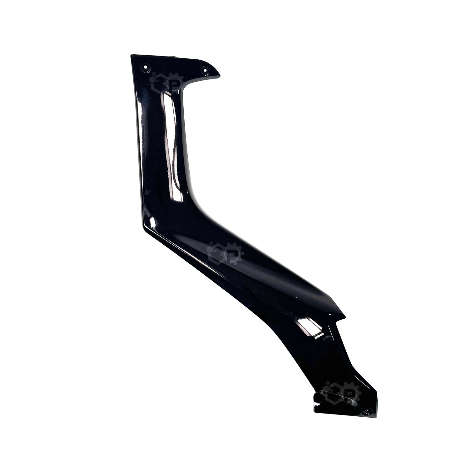 Black metal bracket on a white background