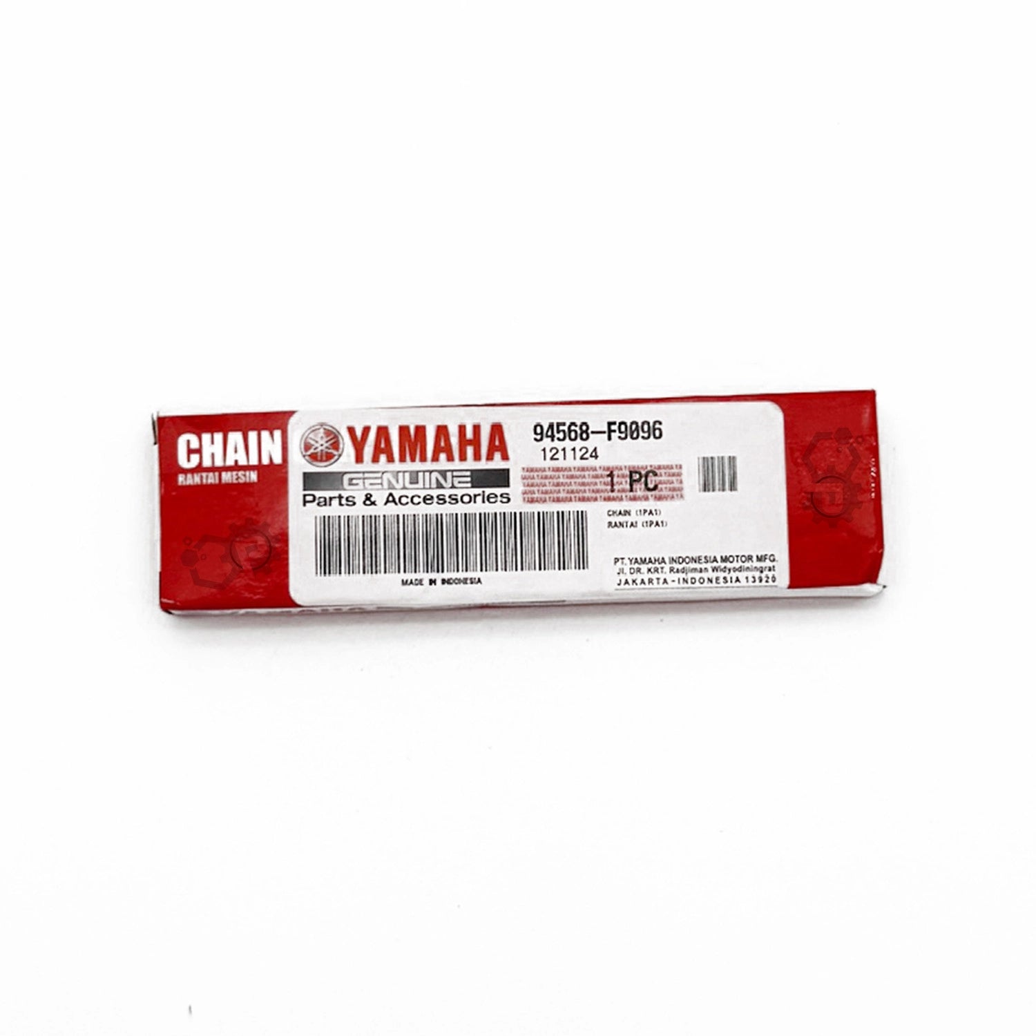 Yamaha chain packaging on a white background