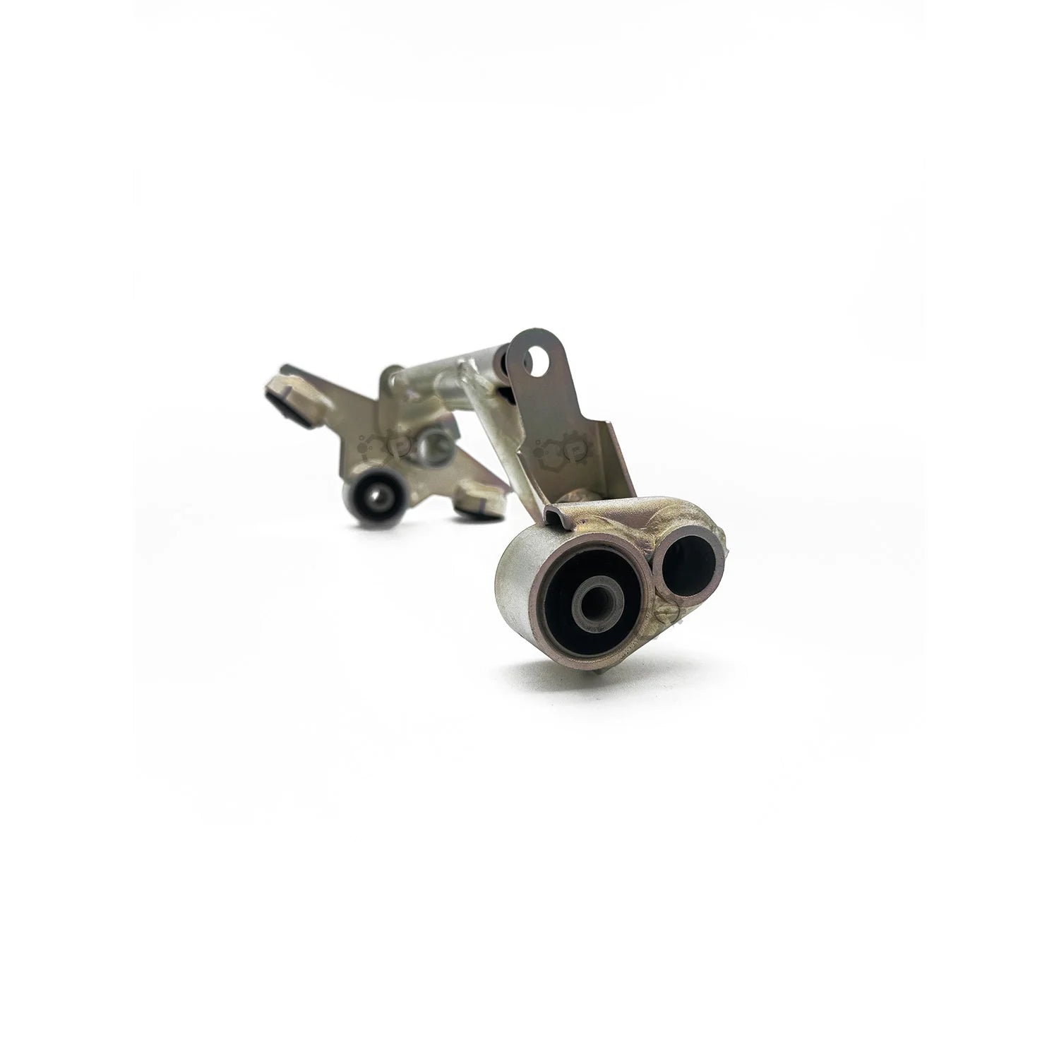 Metal mechanical component on a white background