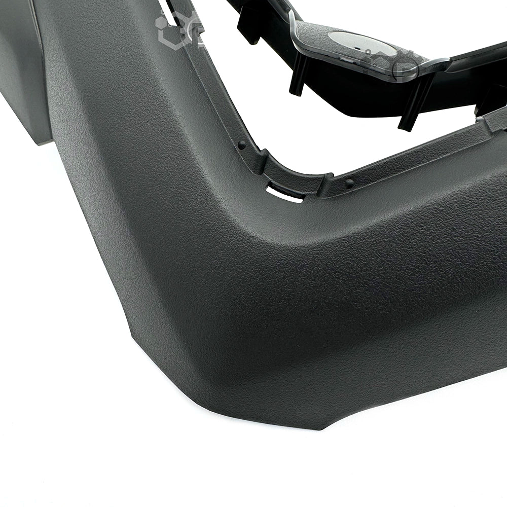 Black motorcycle cover on a white background