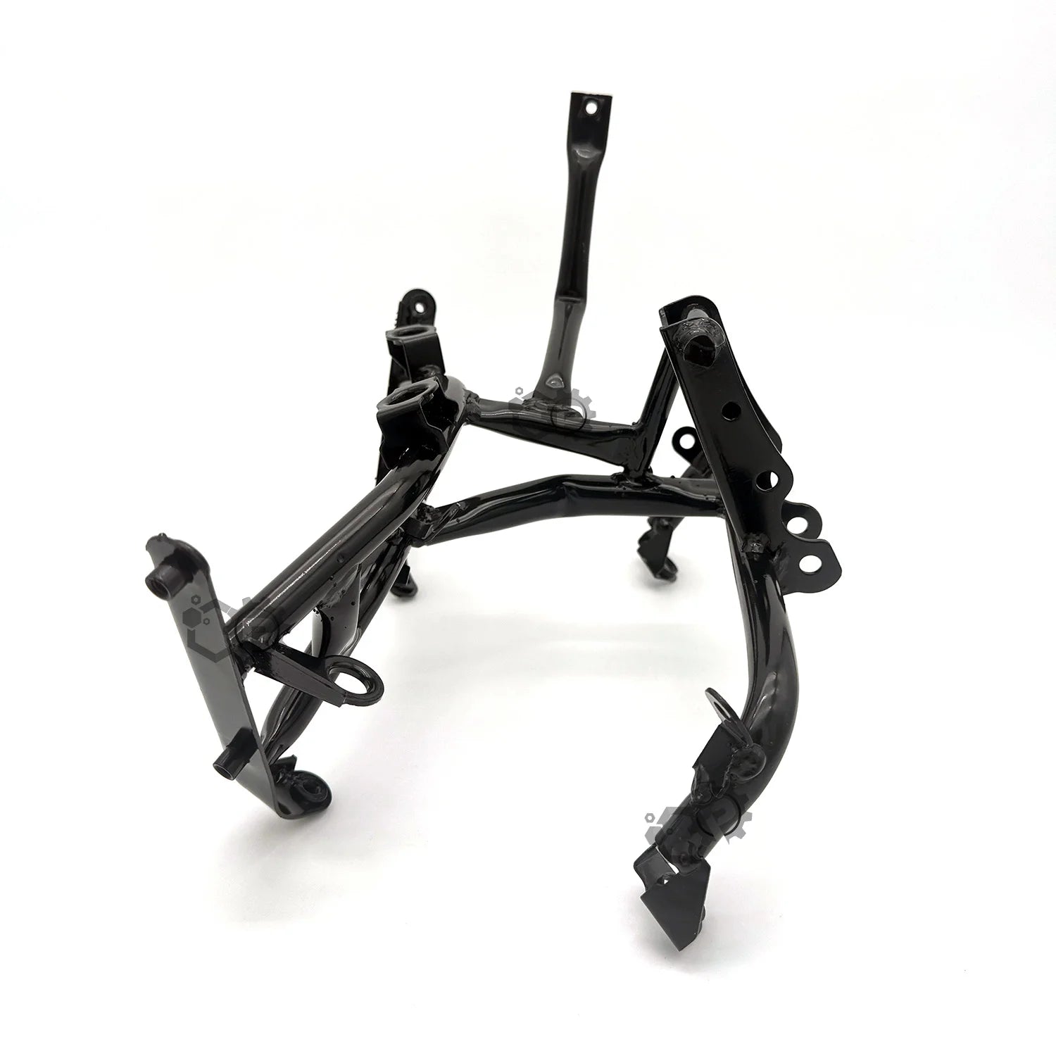 Black metal frame on a white background