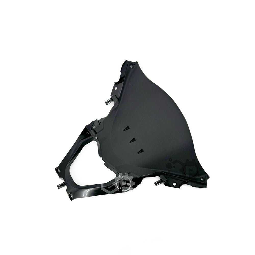 Black car fender on a white background