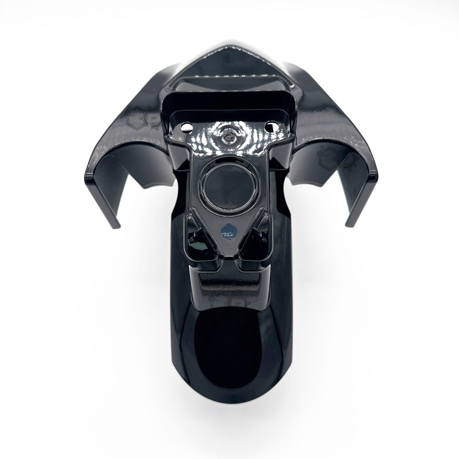 Black bottle opener on a white background