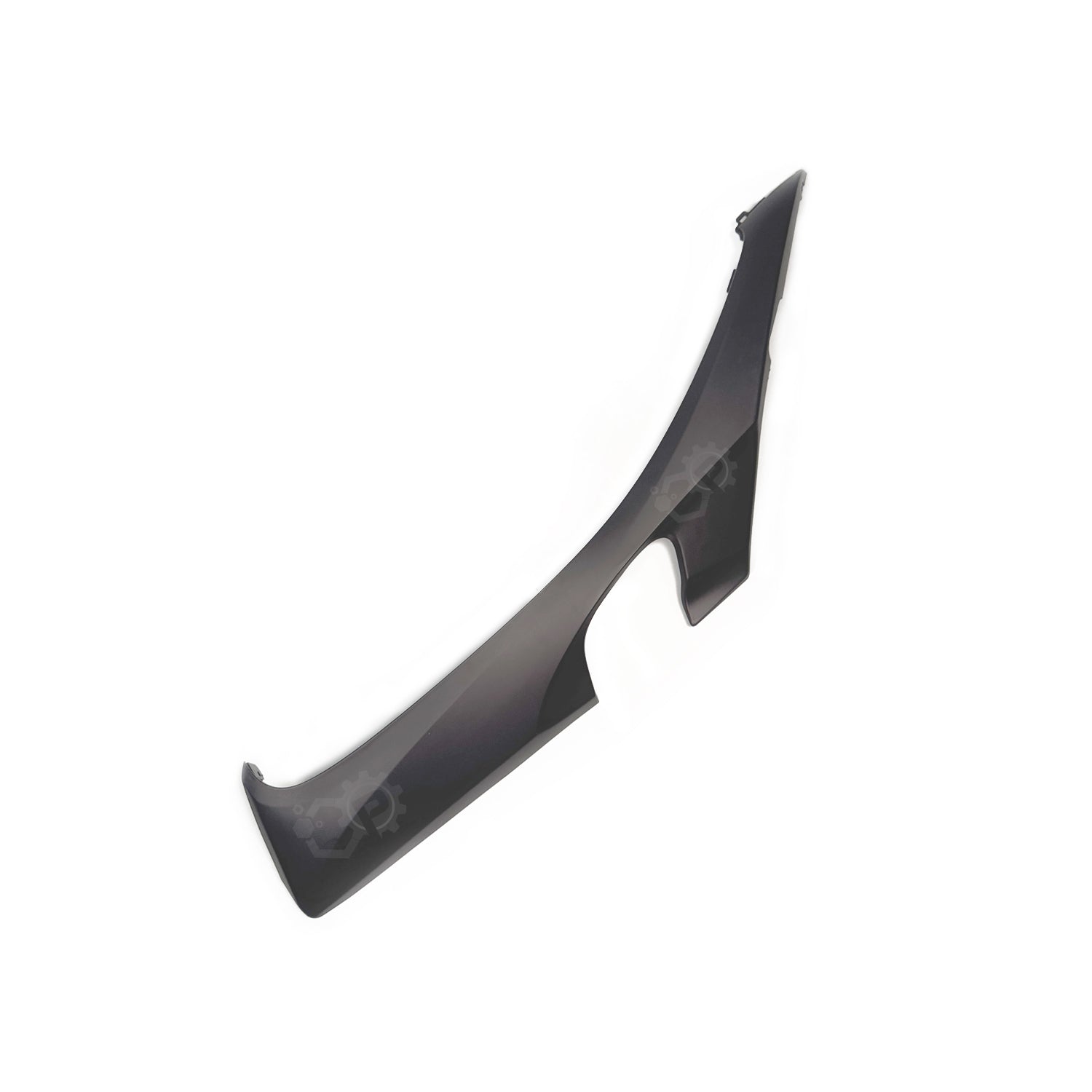 Black car spoiler on a white background