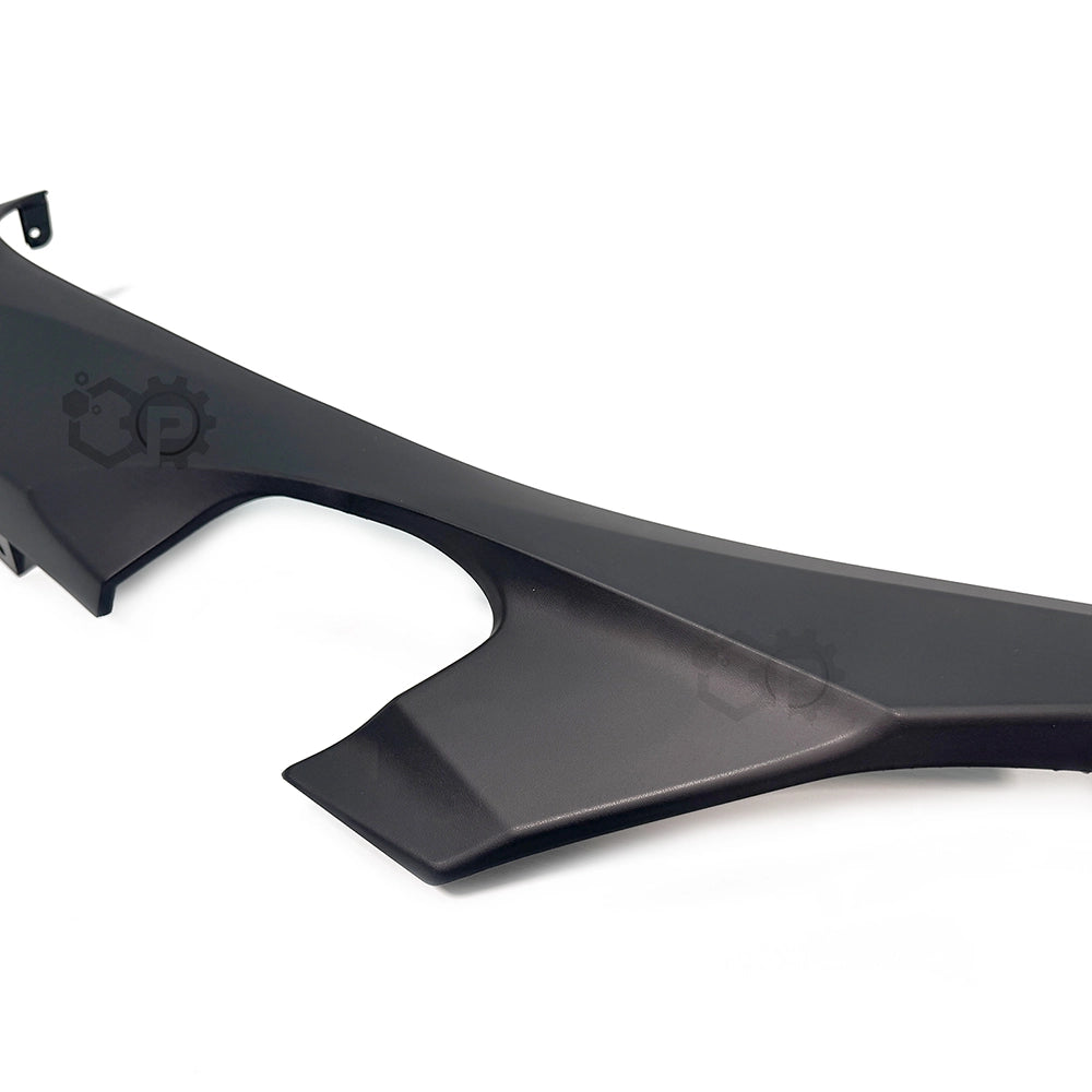 Black car bumper on a white background