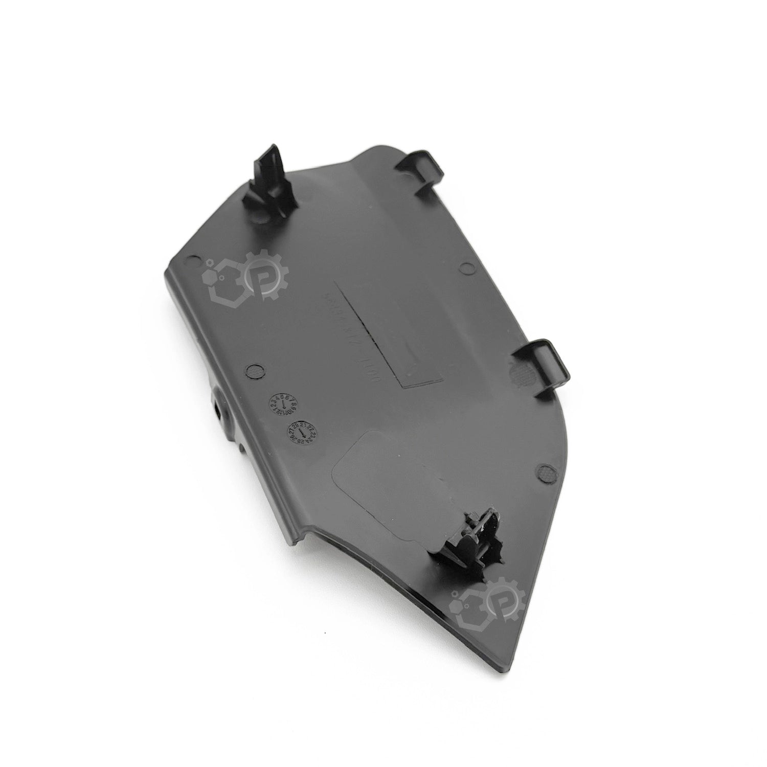 Black printer cartridge on a white background