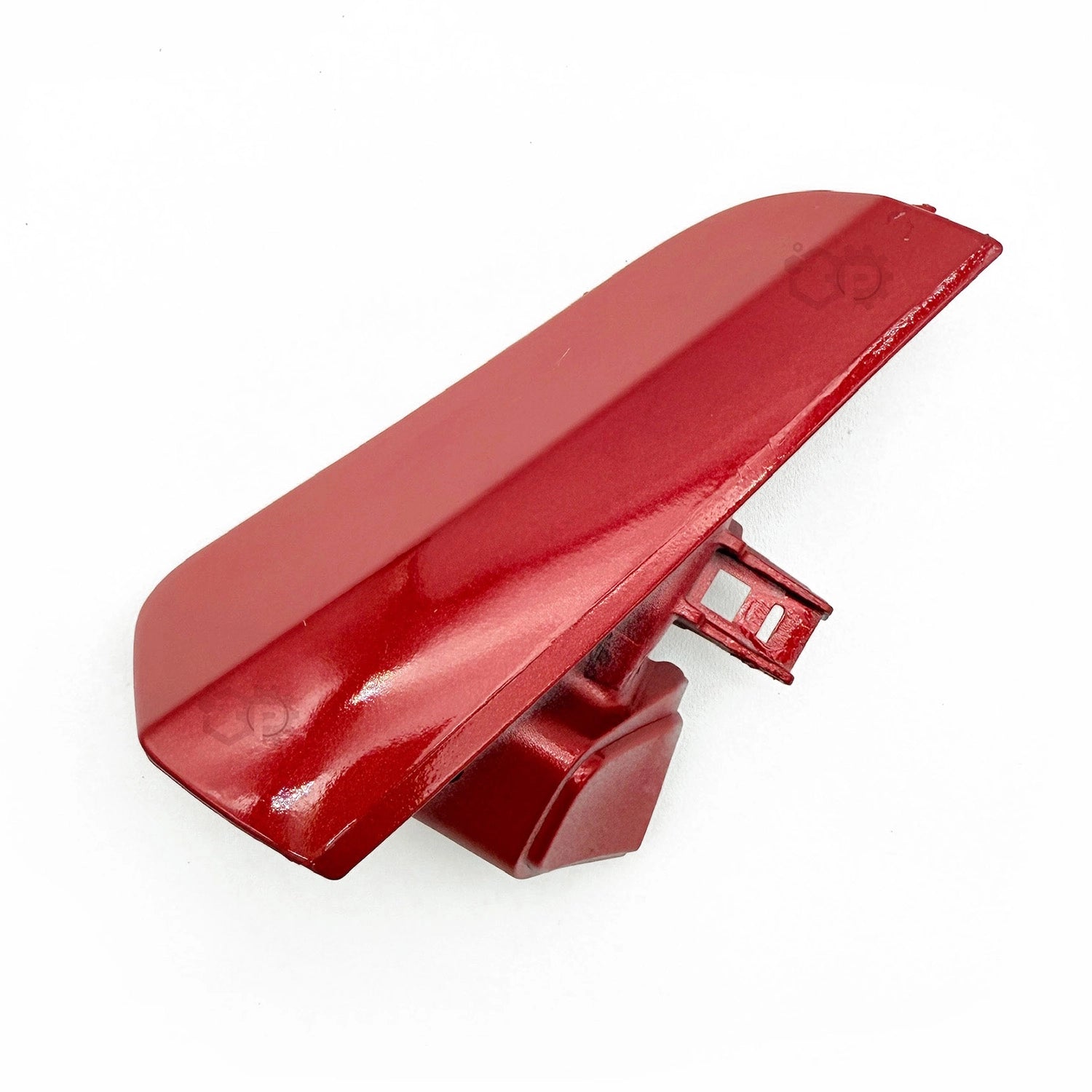 Red plastic cover on a white background