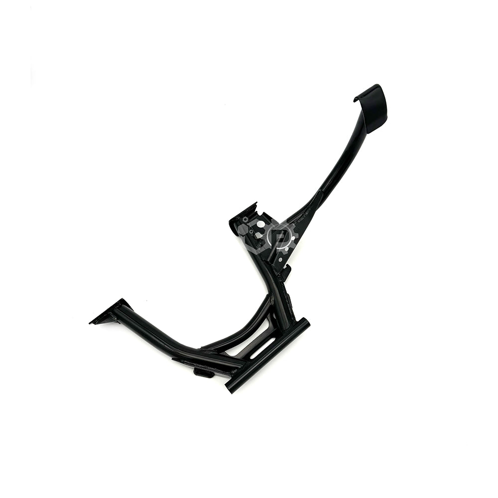 Black car part on a white background