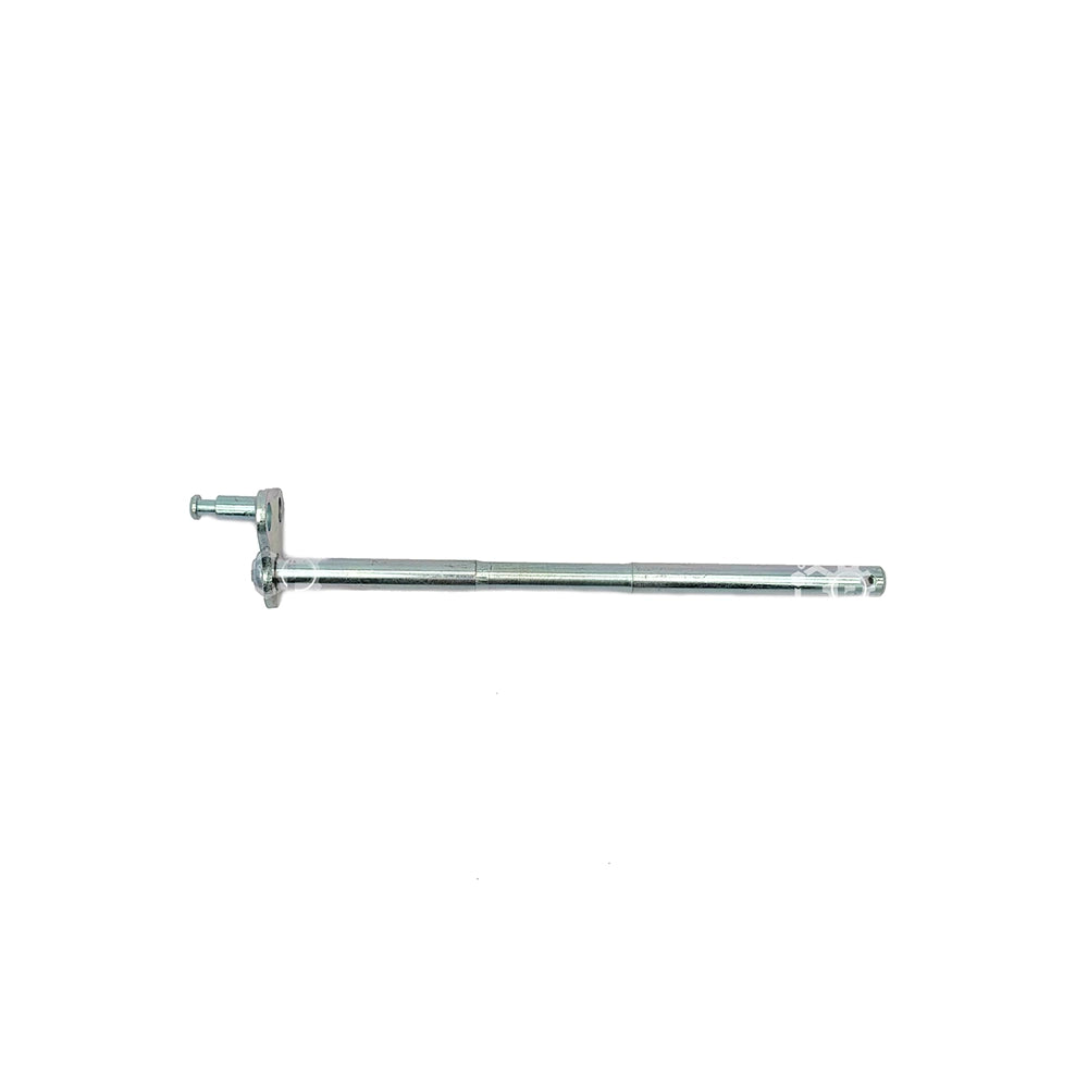 Metal rod with a hexagonal head on a white background