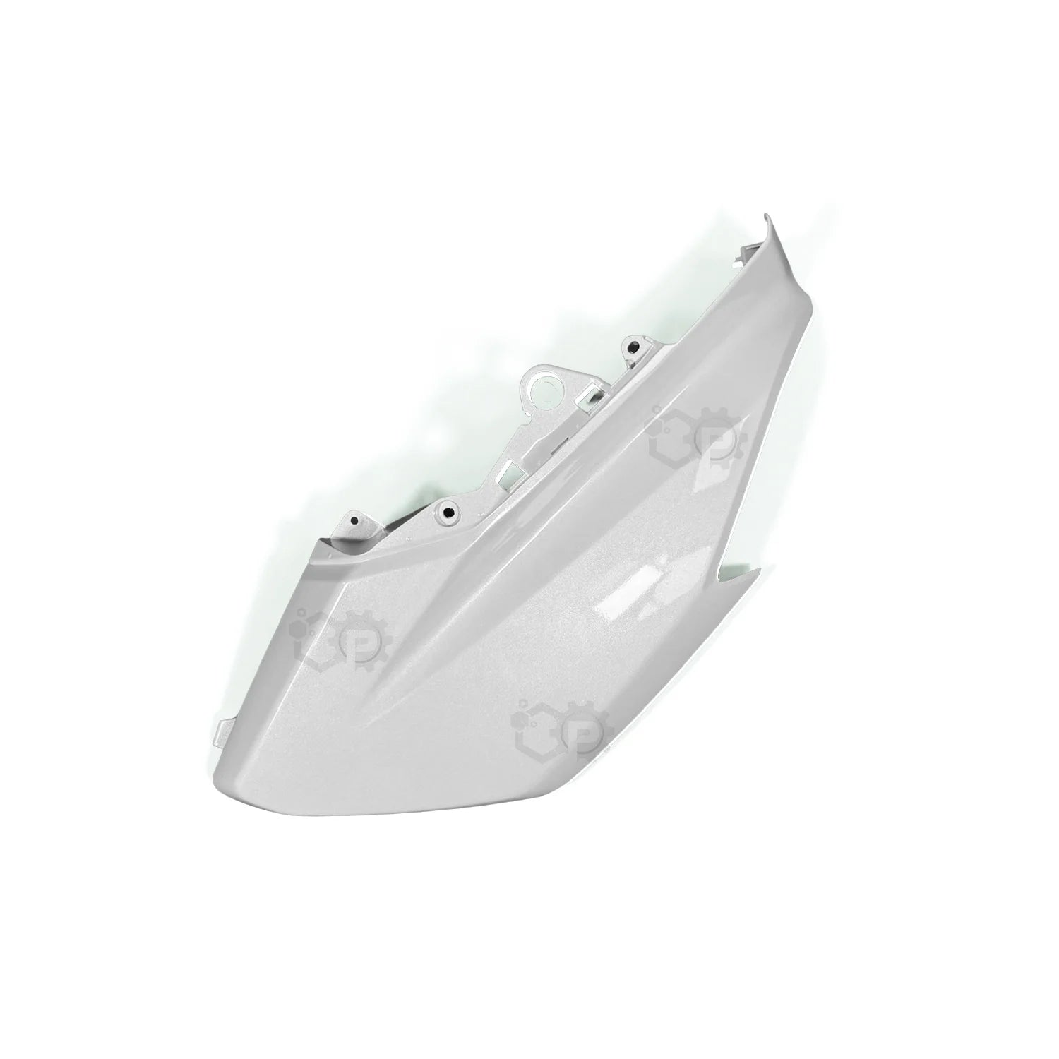 White motorcycle fairing on a white background