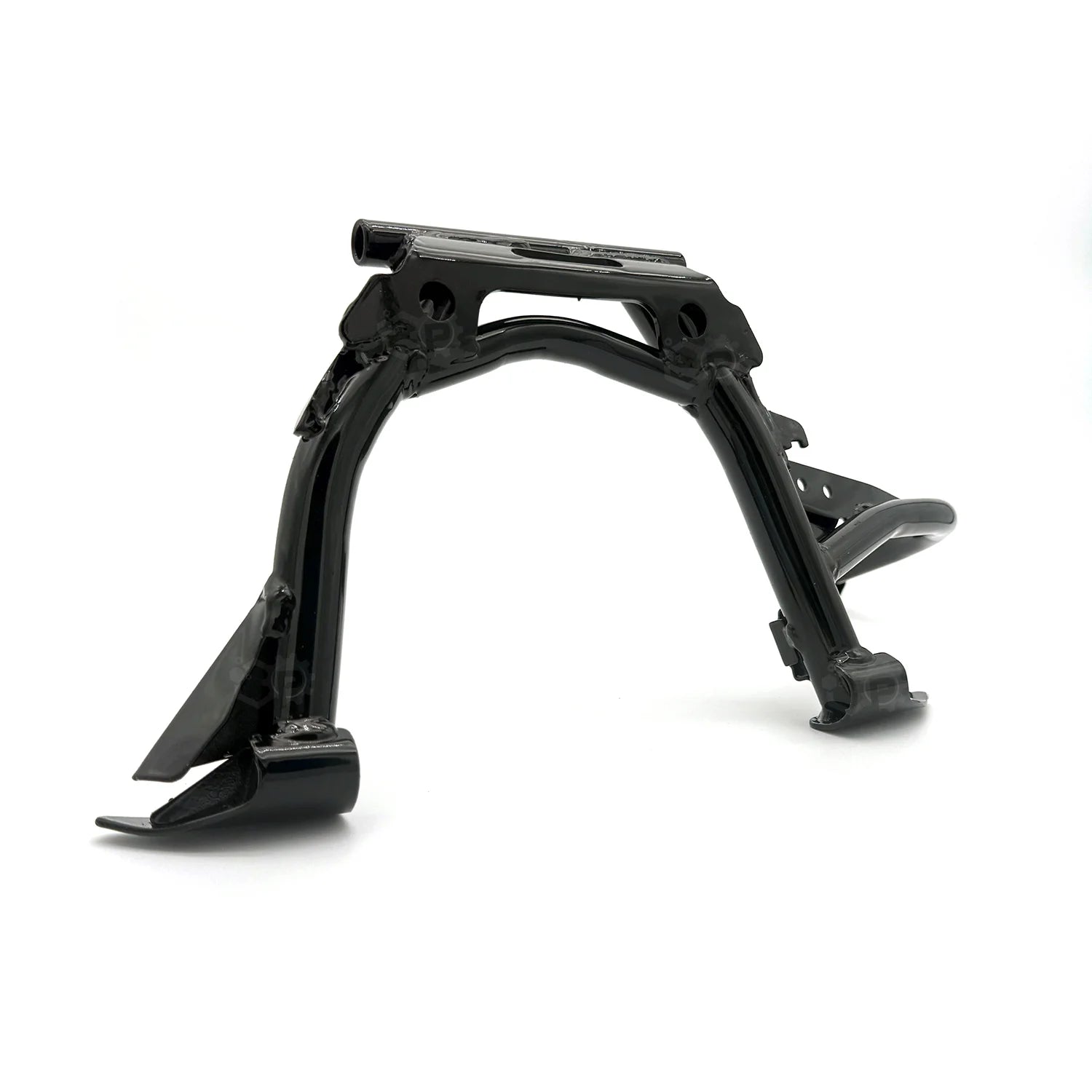 Black metal bracket on a white background