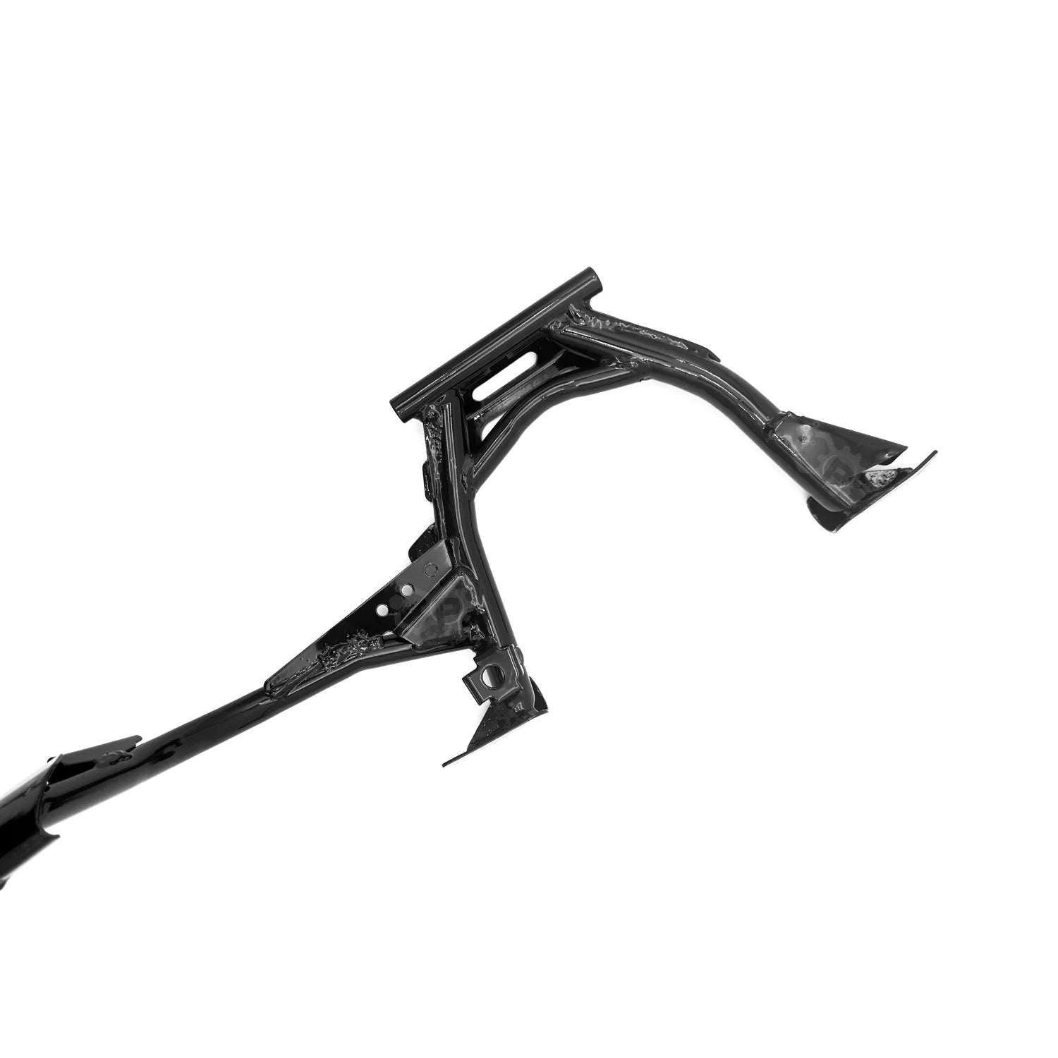 Black metal frame on a white background