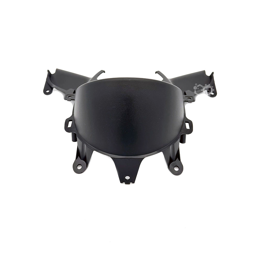 Black motorcycle fairing on a white background