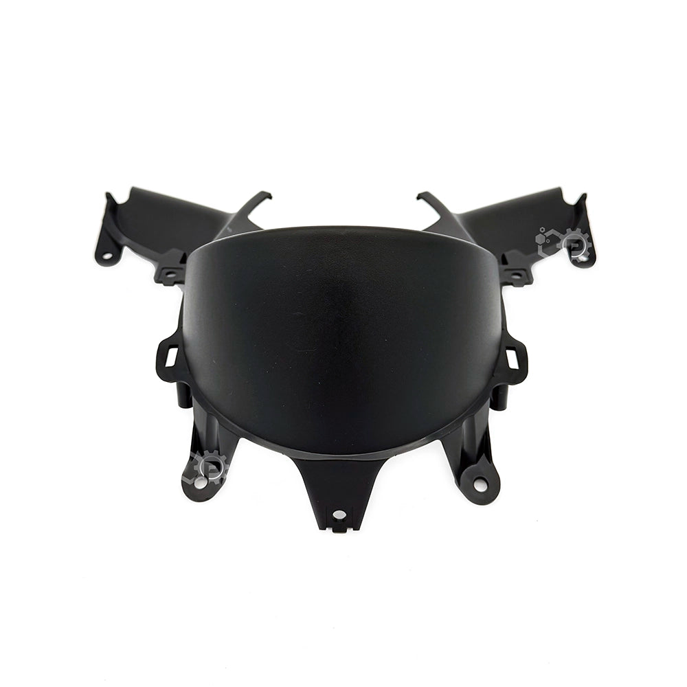 Black motorcycle fairing on a white background