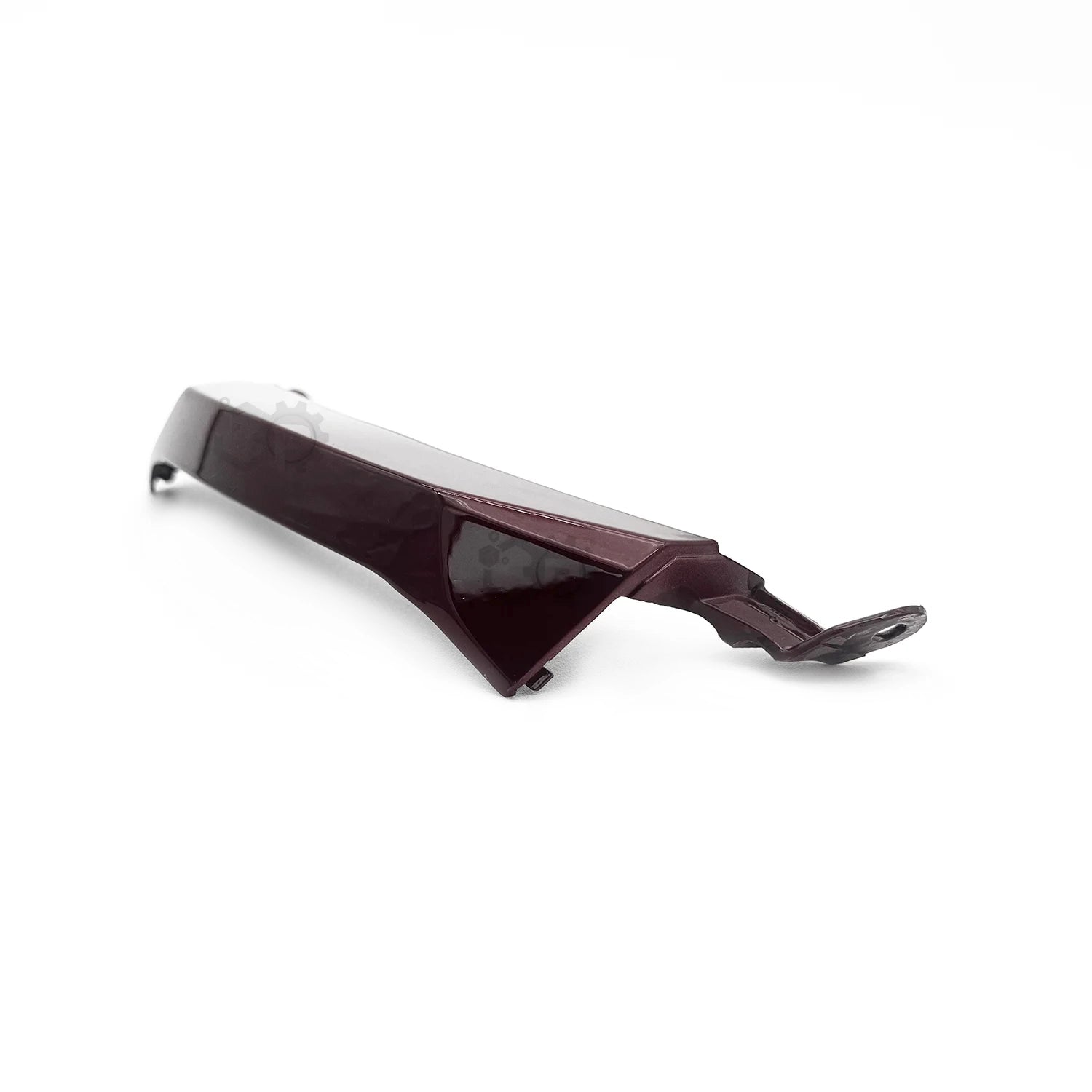 Maroon and silver hair clip on a white background