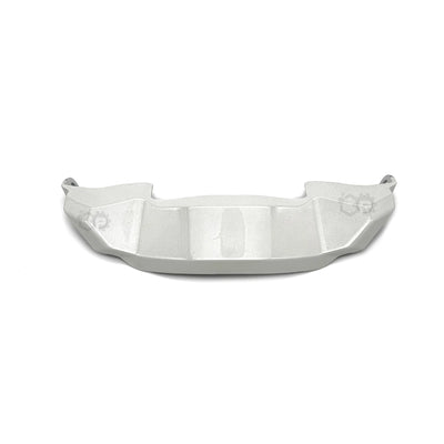 Metallic car bumper on a white background