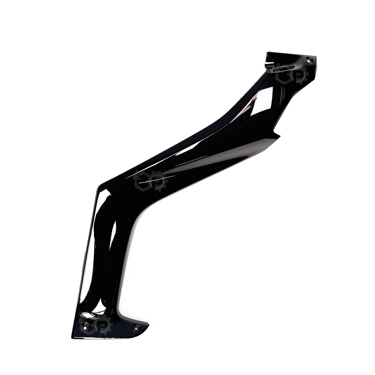 Black motorcycle frame on a white background