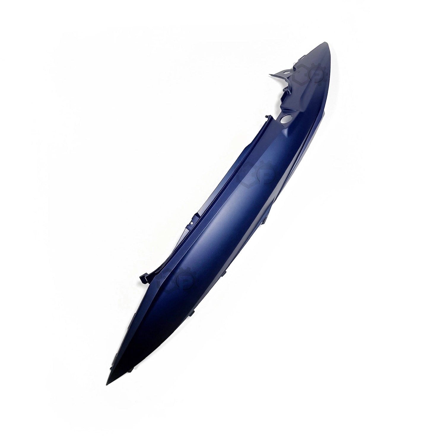 Blue kayak on a white background
