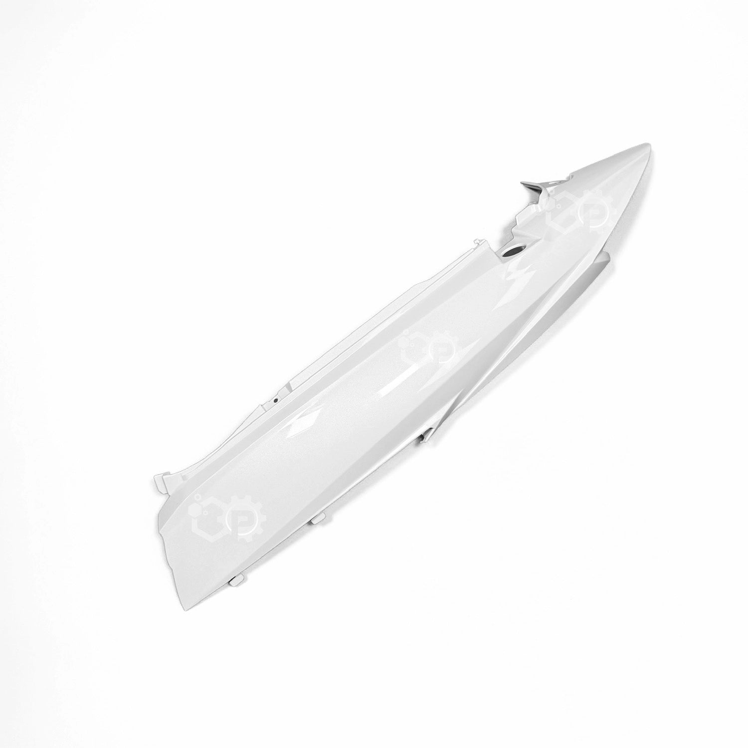White motorcycle fairing on a white background
