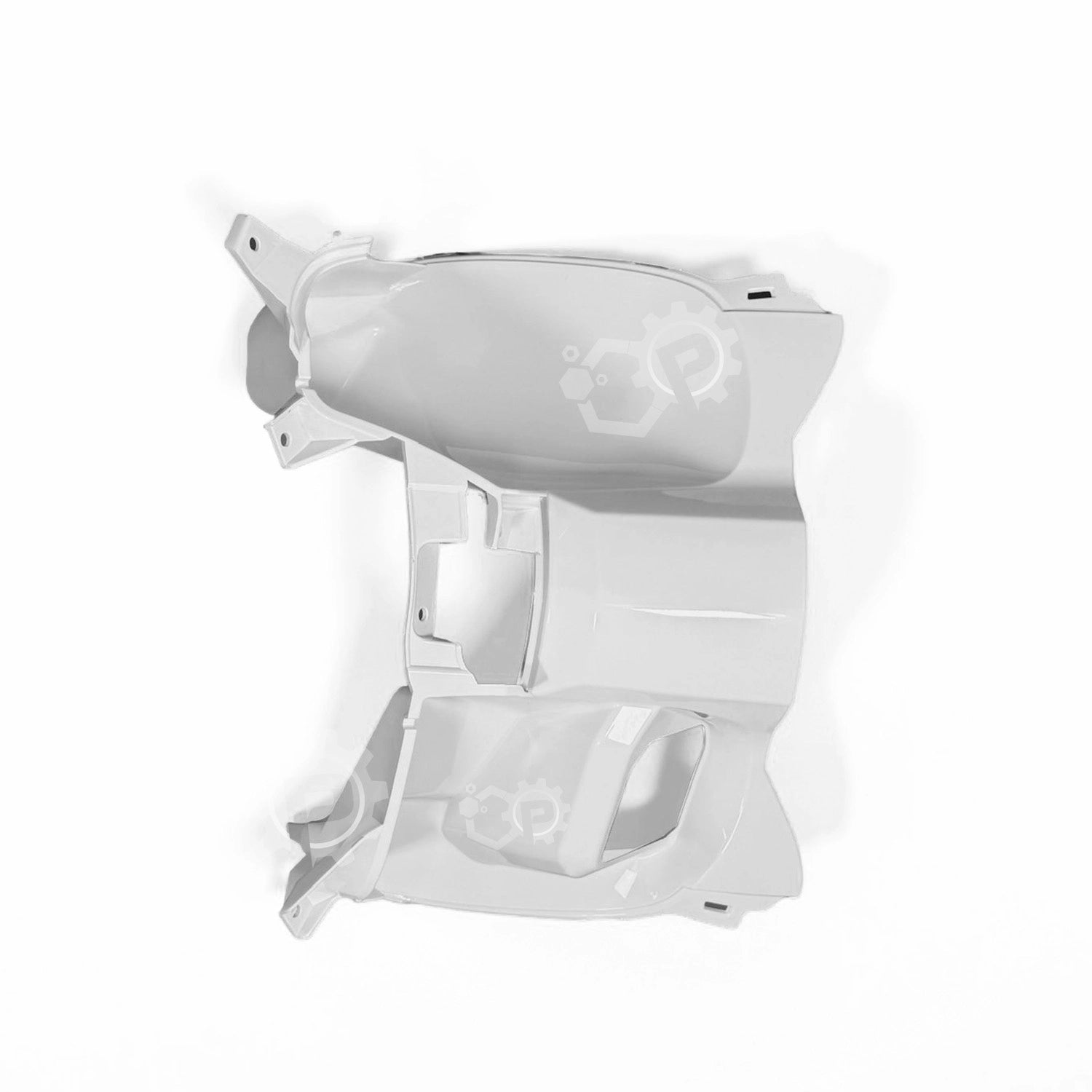 White motorcycle number plate holder on a white background