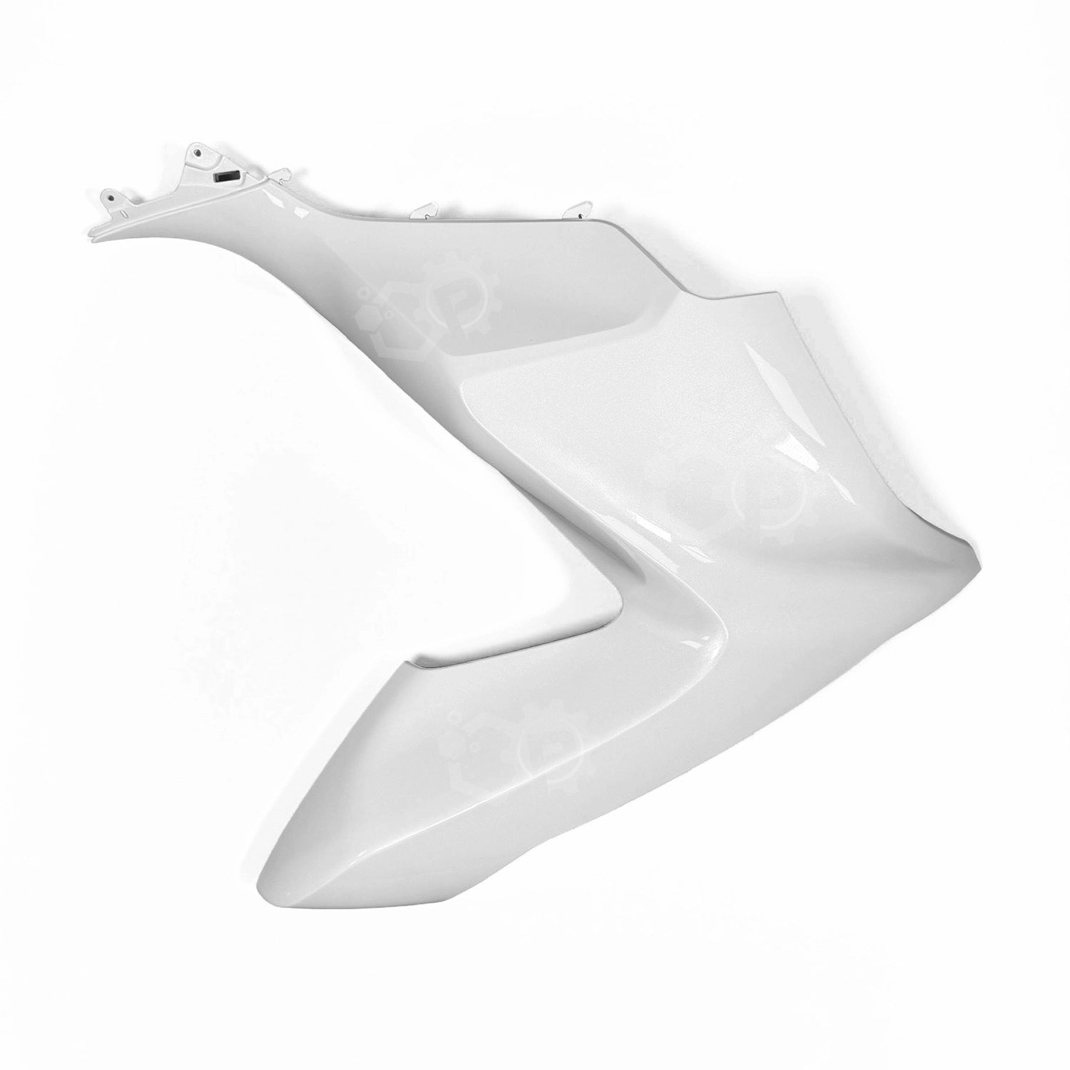 White motorcycle fairing on a white background