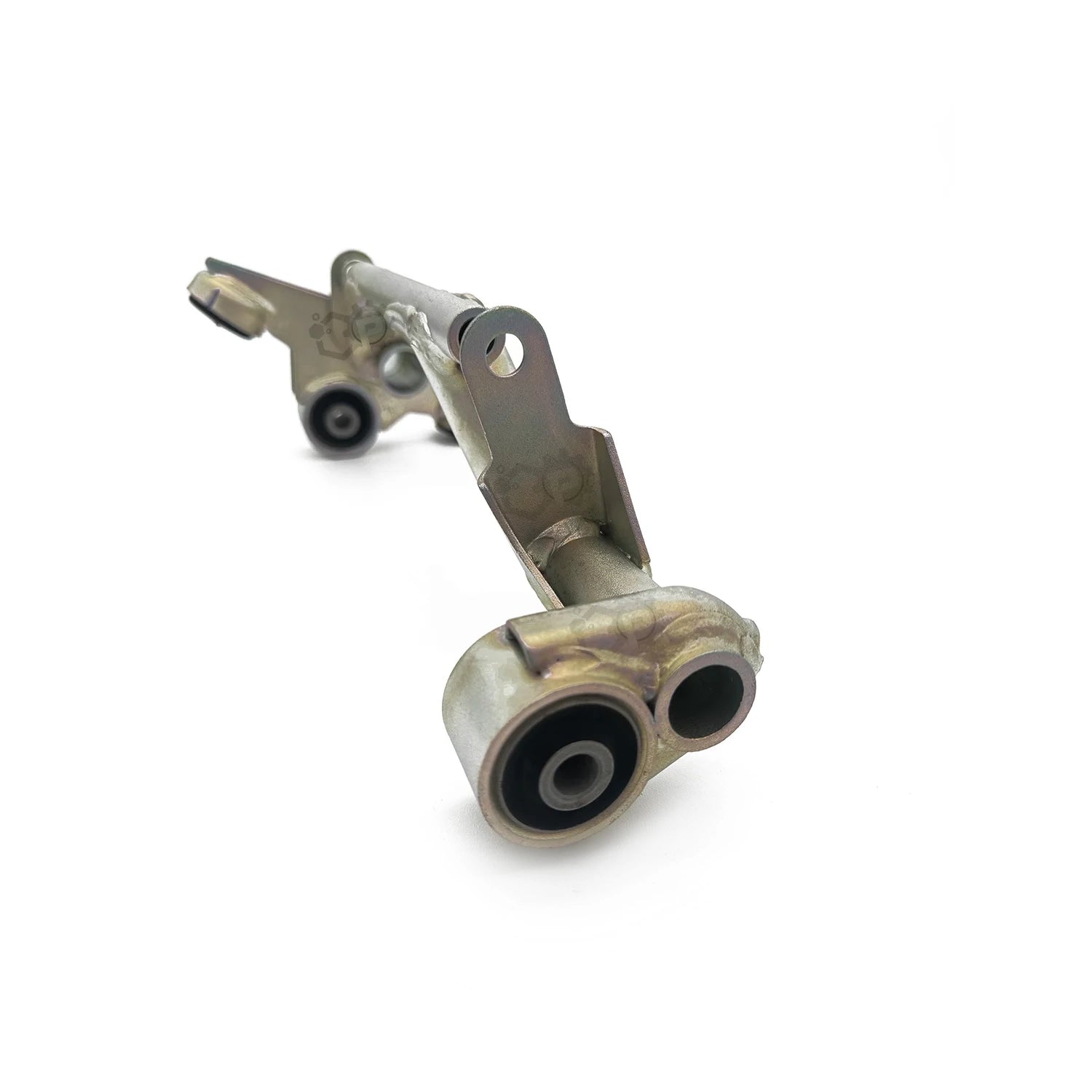 Metal mechanical component on a white background
