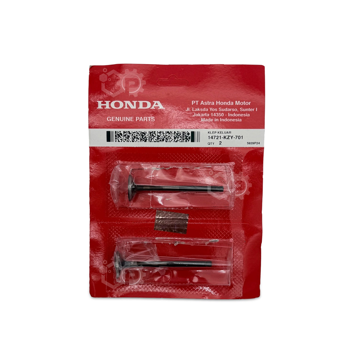 Honda Exhaust Value in pair on white in Honda packaging