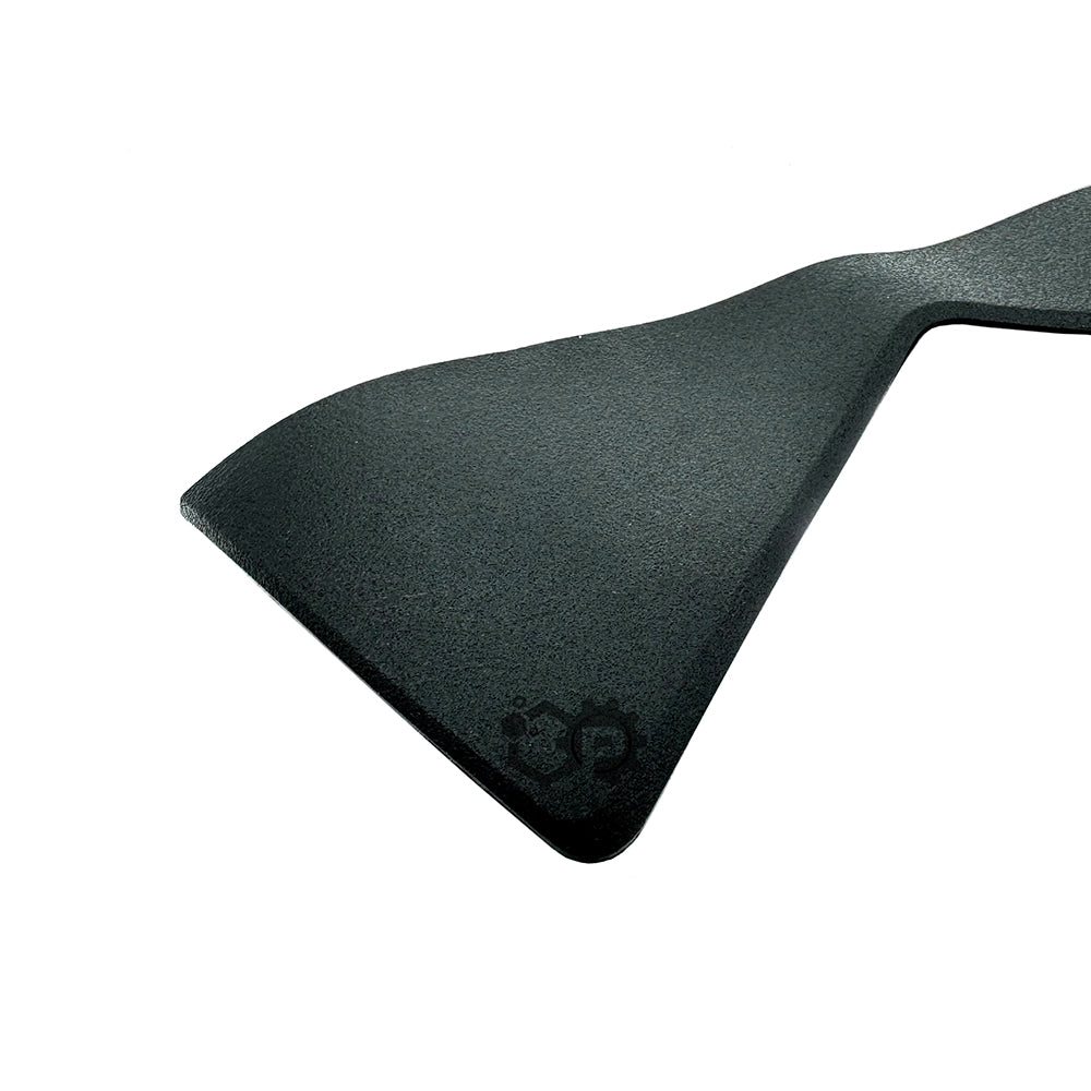 Black rubber boot sole on a white background