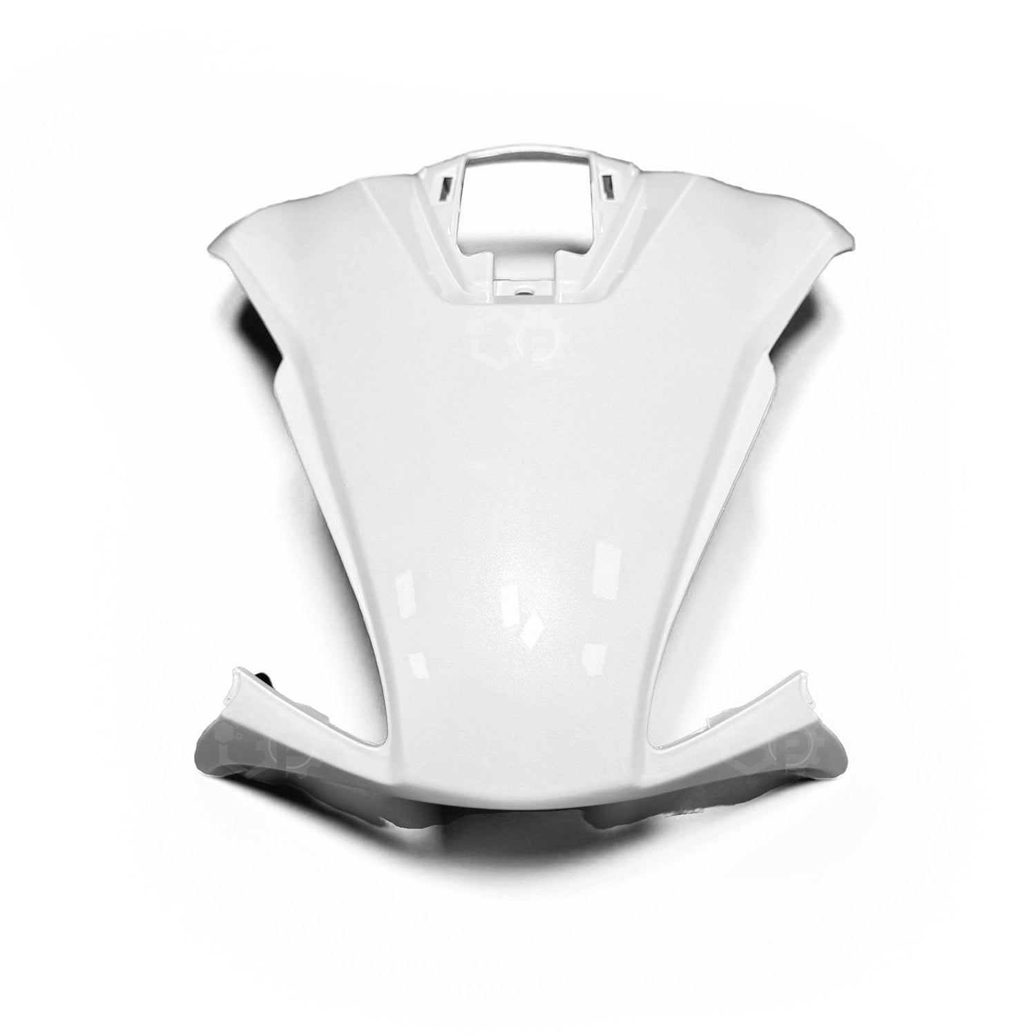 White motorcycle fairing on a white background
