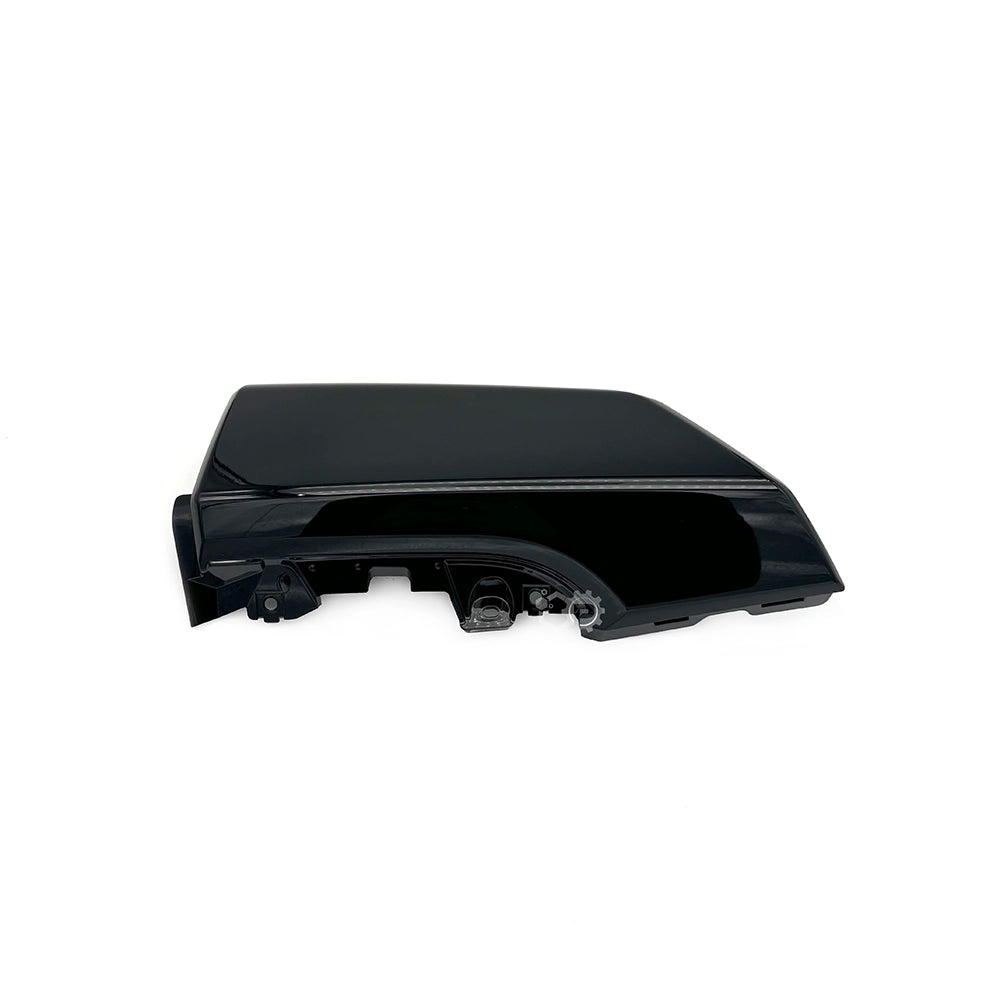 Black motorbike fender on a white background