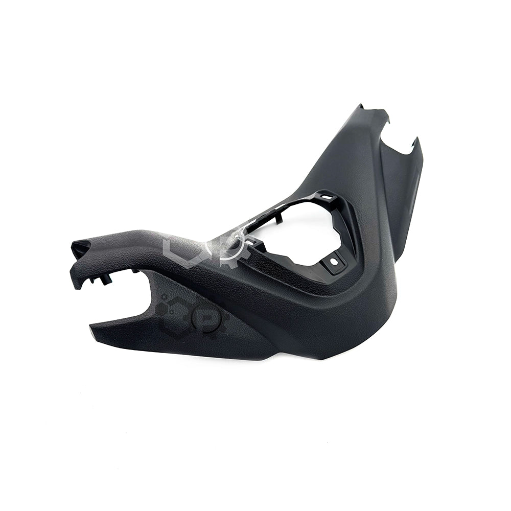 Black motorcycle handle bar cover on a white background