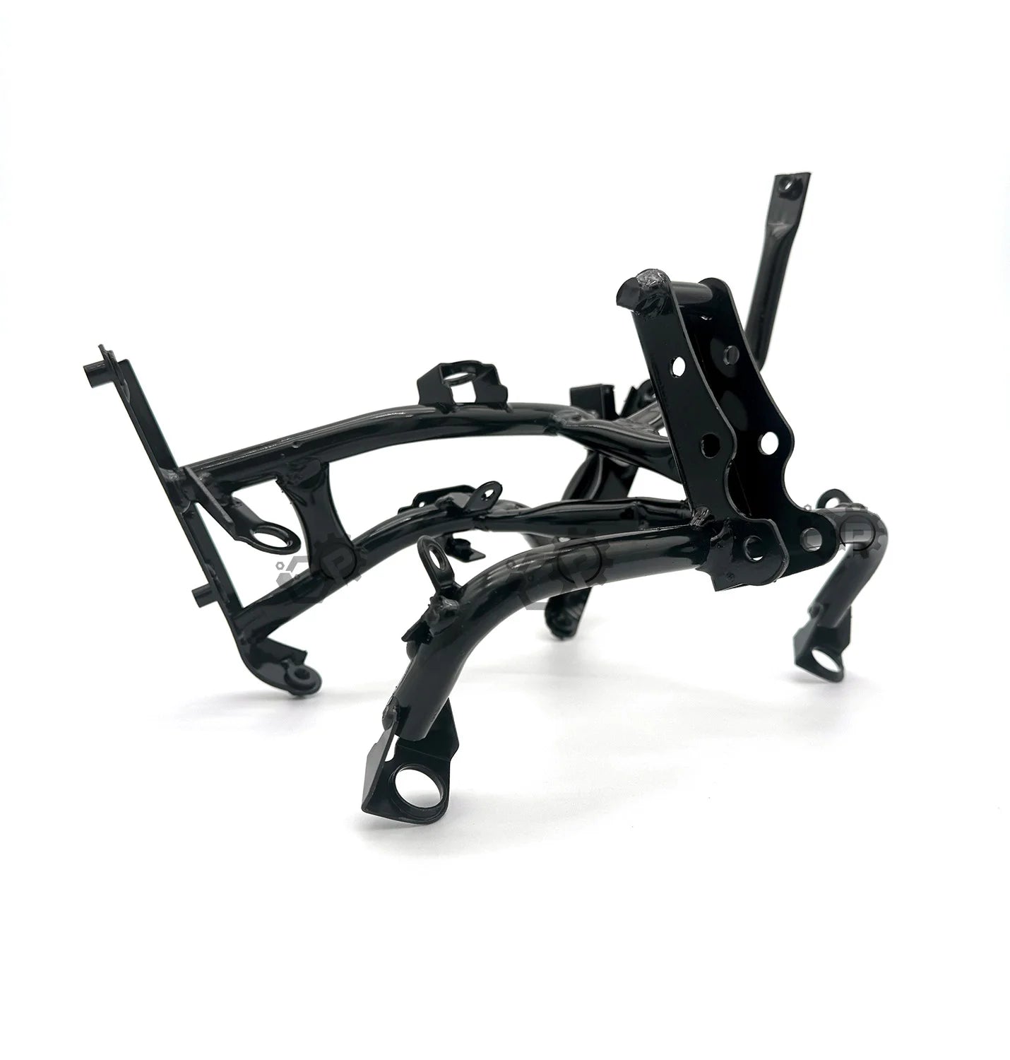 Black metal frame on a white background