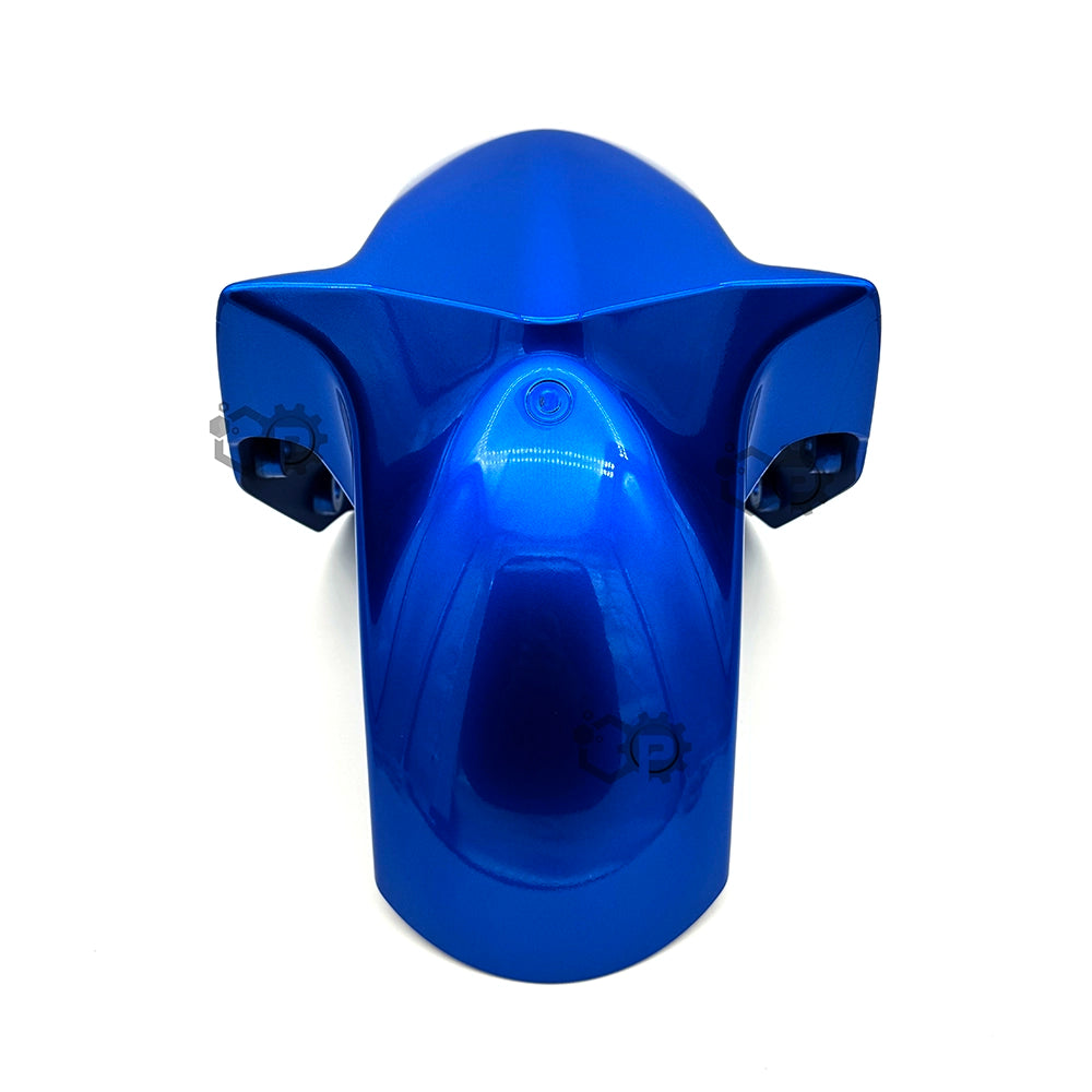 Blue motorcycle seat on a white background
