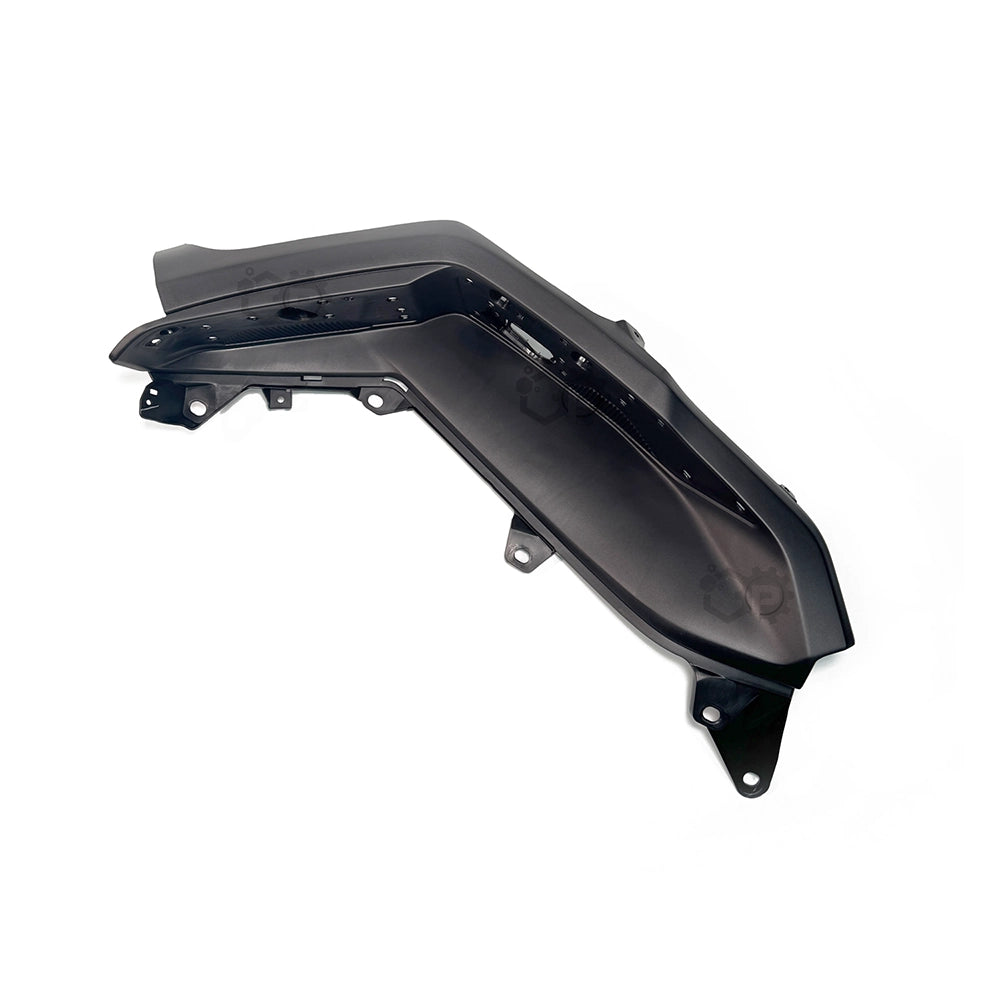 Black car fender on a white background