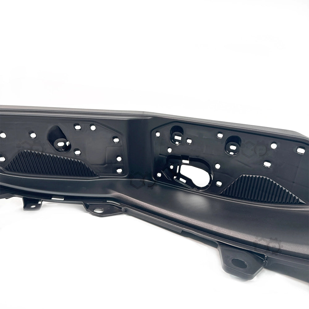 Black metal bracket on a white background