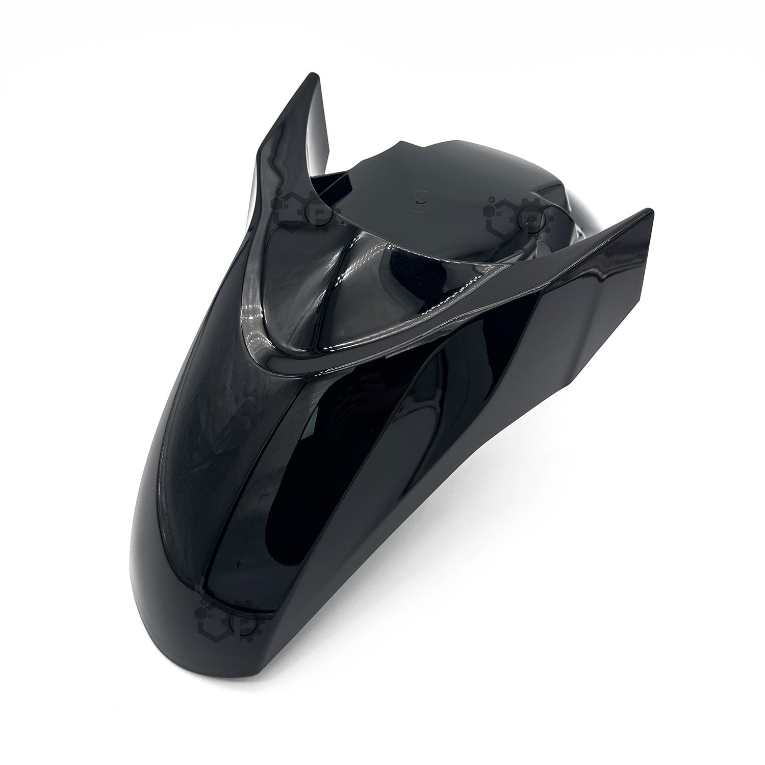 Black shoe horn on a white background