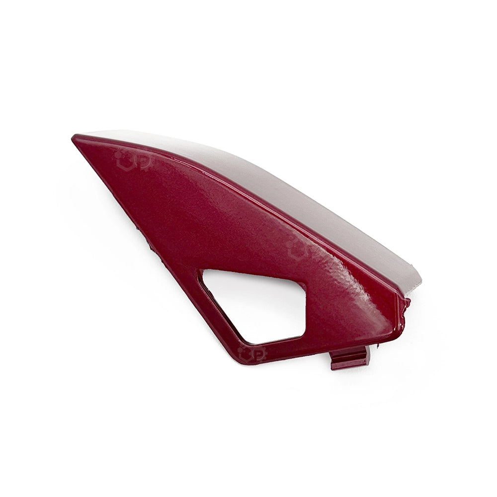 Red and white plastic cover on a white background