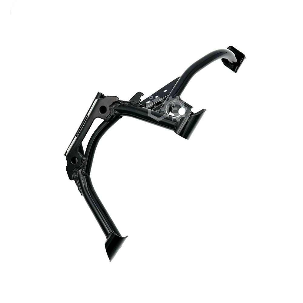 Black metal bracket on a white background