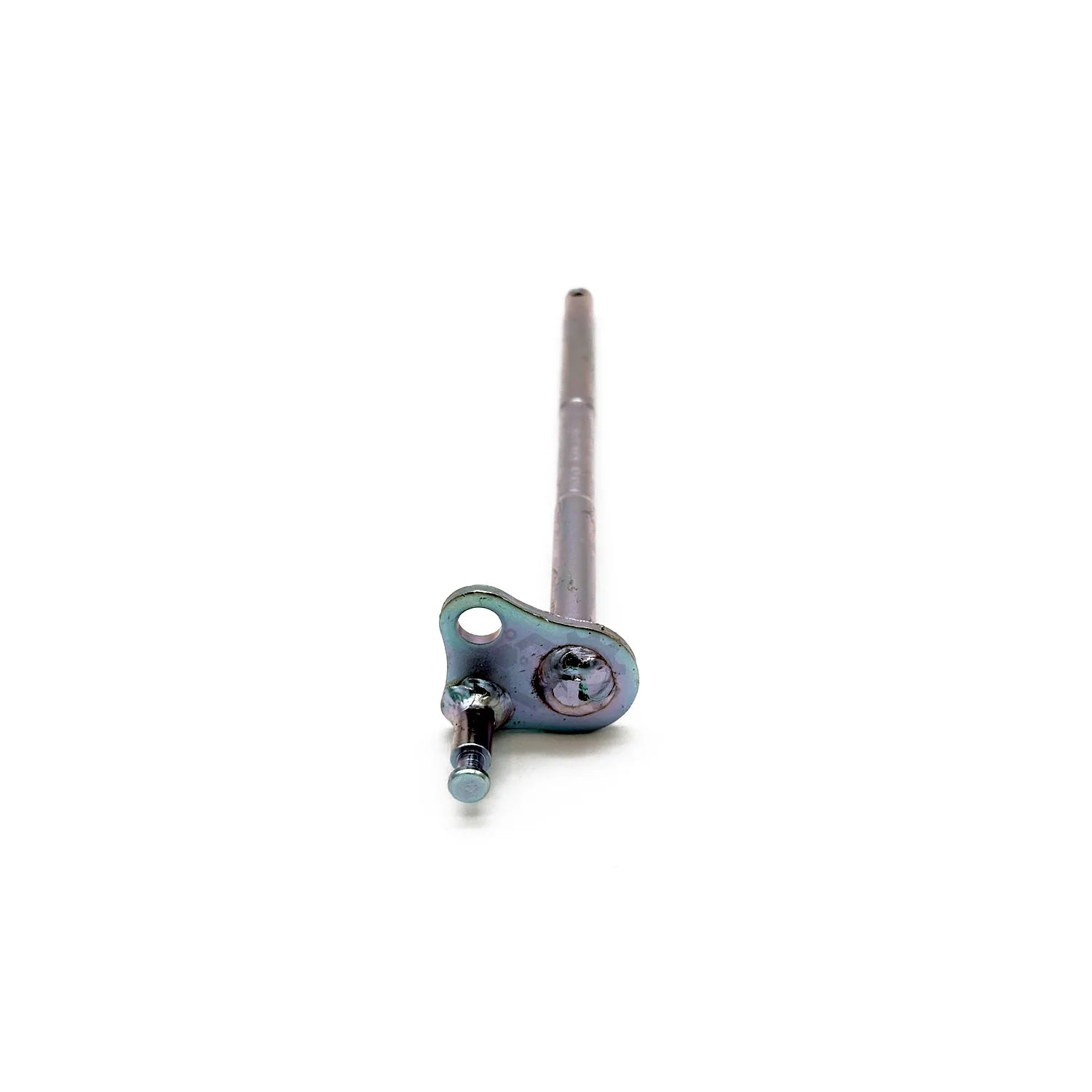 Metal valve or component on a white background