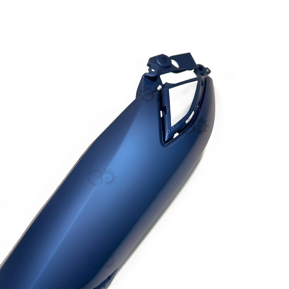 Blue bicycle fender on a white background