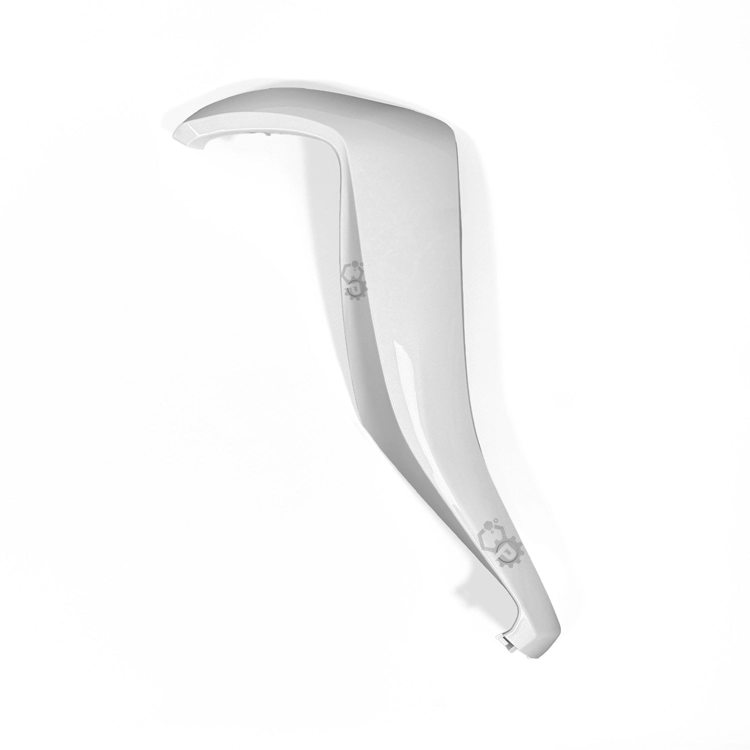 White wall-mounted light fixture on a white background