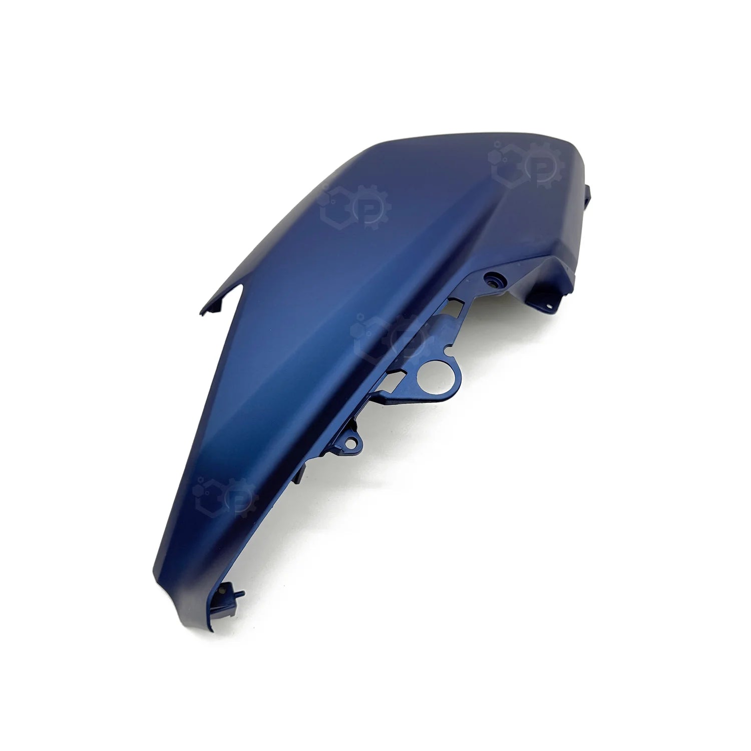 Blue motorcycle part on a white background