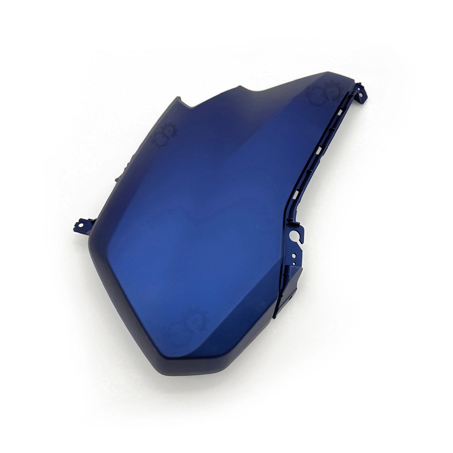 Blue motorcycle fairing on a white background