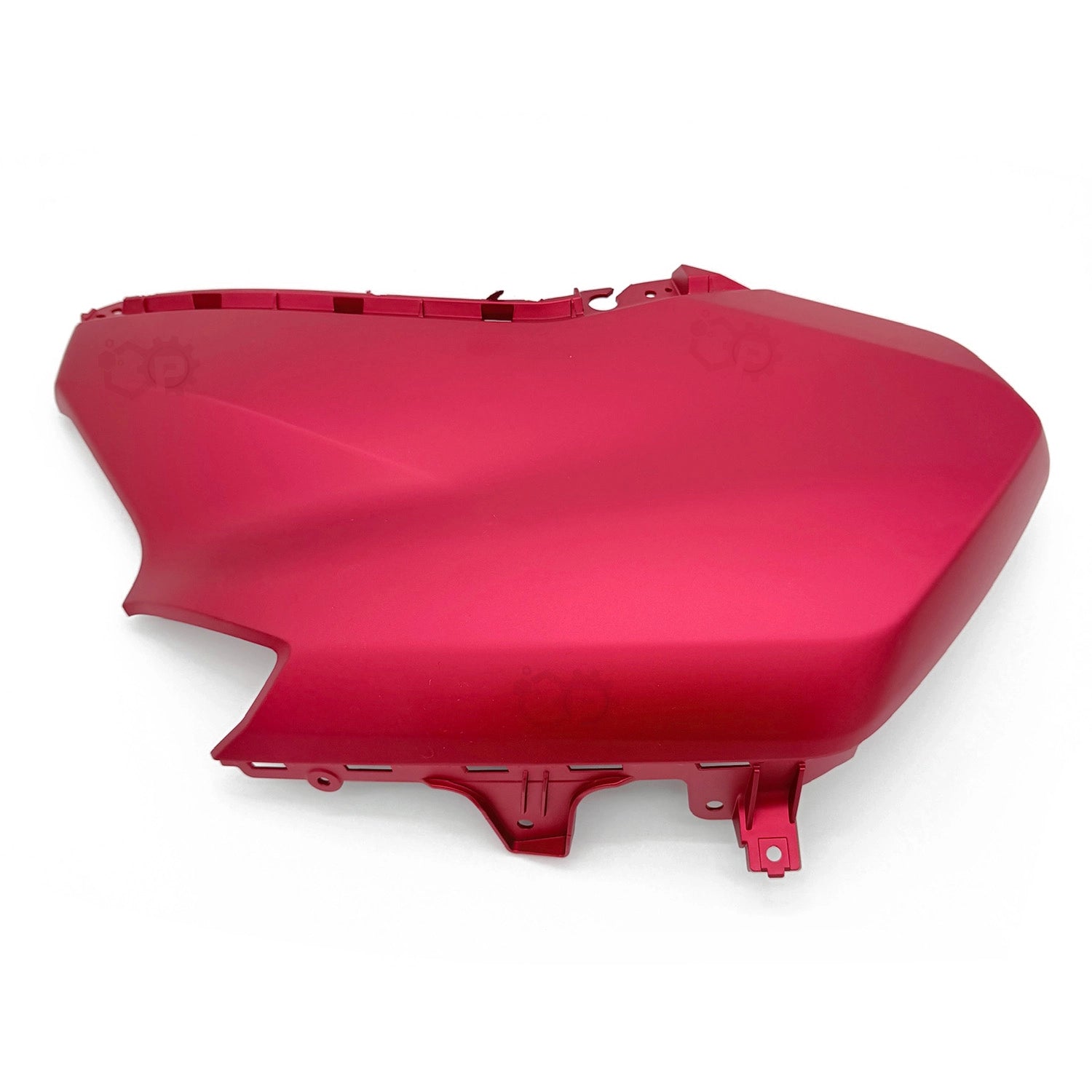 Red motorcycle seat cover on a white background
