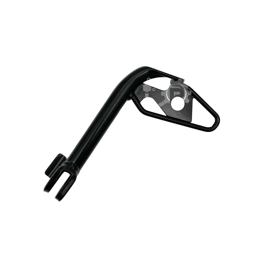 Black metal bracket on a white background