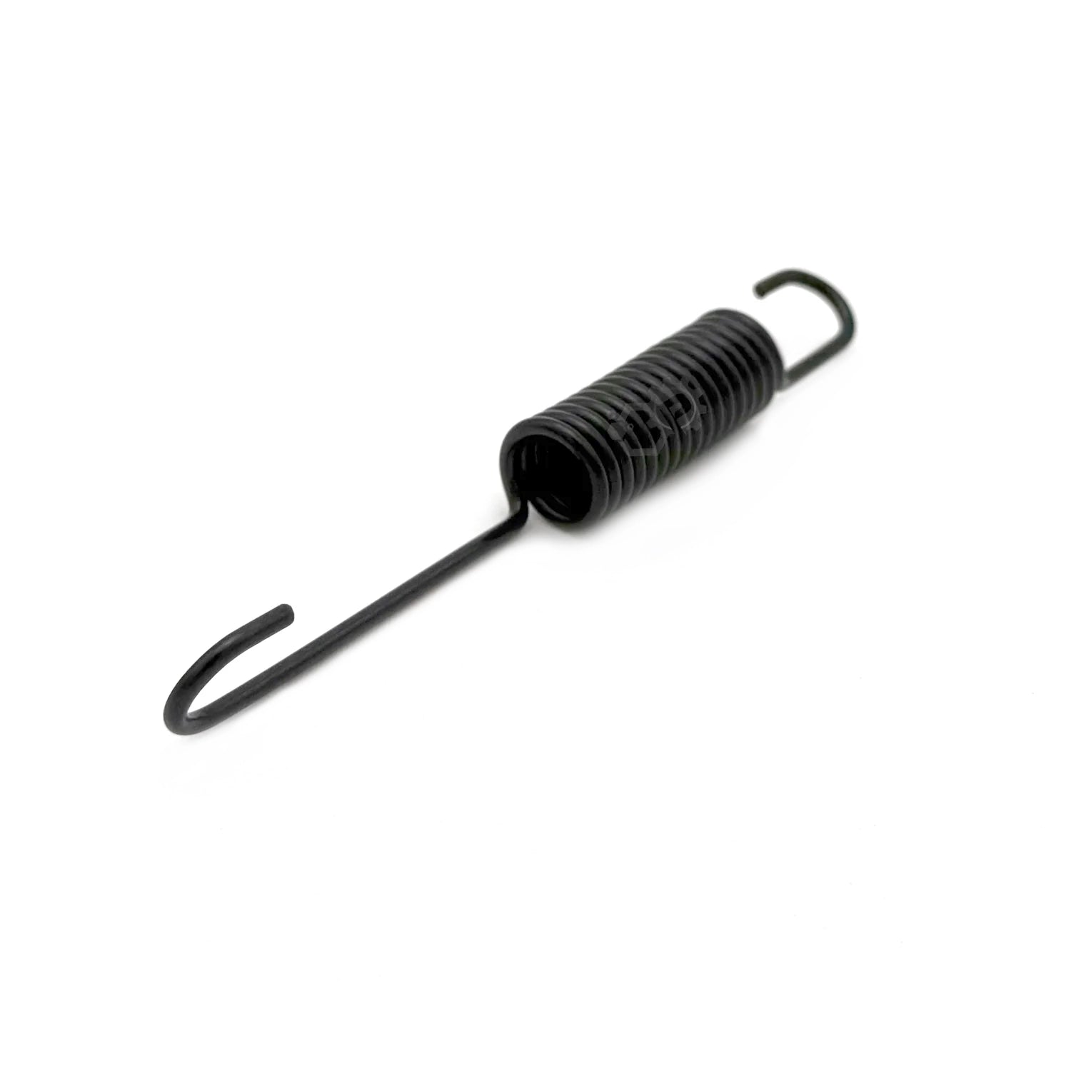 Black metal spring on a white background