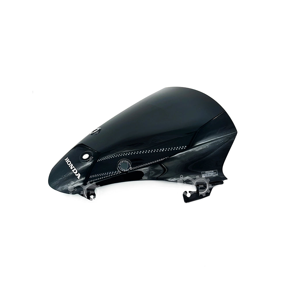 Black Honda visor screen windshield cover on a white background